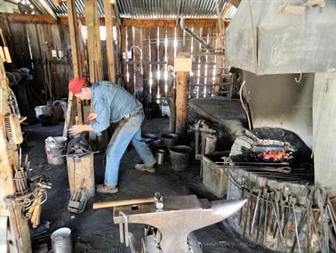Blacksmith at the Swan Hill Pioneer Settlement, Victoria
